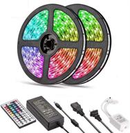 🌈 vibrant 5050 rgb led strip lights with 44 keys remote controller - color changing flexibility in yellow логотип