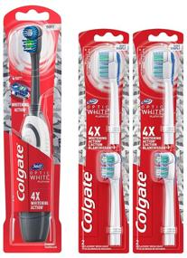 img 4 attached to 🪥 Advanced Plaque Removal: Colgate 360 Optic White Platinum Electric Toothbrush with 4 Replacement Heads