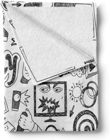 img 3 attached to Ambesonne Flannel Blanket Monochrome Monitor