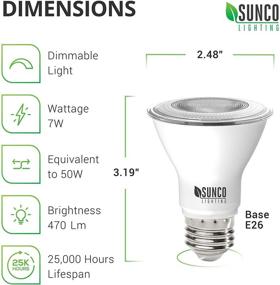 img 3 attached to 💡 Dimmable PAR20 Office Lighting by Sunco