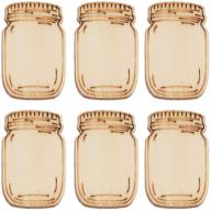 🏺 amosfun pack of 30 wooden mason jar cutouts - craft embellishments for diy art and craft decor logo