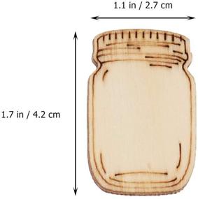 img 1 attached to 🏺 Amosfun Pack of 30 Wooden Mason Jar Cutouts - Craft Embellishments for DIY Art and Craft Decor