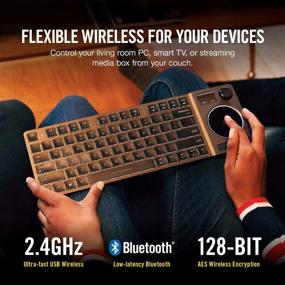 img 2 attached to 💻 Corsair K83 Wireless Keyboard: Versatile Bluetooth & USB Connectivity for PC, Smart TV, and Streaming Box - Enhanced Backlit LED