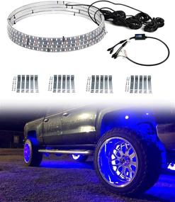 img 2 attached to Exerock 15.5'' Adjustable LED Wheel Light Ring Lights - App Control, Multi-Colors, Brightest Tire Lights