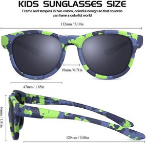 img 3 attached to ACBLUCE Kids Polarized Sports Sunglasses - TPEE Frames for Girls Boys Youth Children Age 5-13 with UV Protection