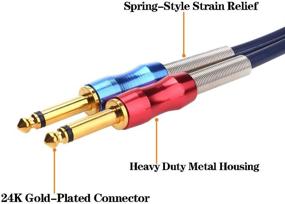 img 1 attached to 🔌 DISINO 3.3 фута Двойной аудио-интерконнекторный кабель 1/4 дюйма TS к двойному разъему RCA Stereo Patch Cord Set