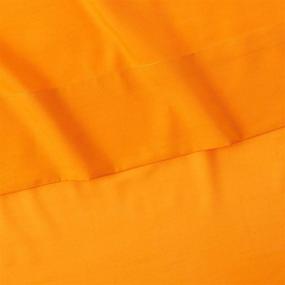 img 2 attached to Celine Linen Deluxe Bed Sheets - Ultra Soft, Cozy, and Wrinkle-Resistant 4-Piece Sheet Set with Deep Pockets - 1800 Thread Count Egyptian Quality - Queen Size in Vibrant Orange