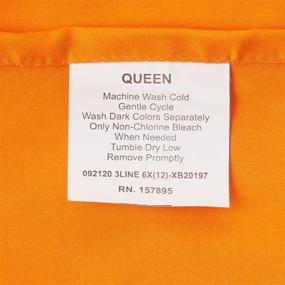 img 3 attached to Celine Linen Deluxe Bed Sheets - Ultra Soft, Cozy, and Wrinkle-Resistant 4-Piece Sheet Set with Deep Pockets - 1800 Thread Count Egyptian Quality - Queen Size in Vibrant Orange