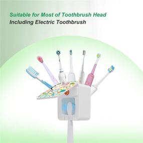 img 3 attached to Fairy Tale Toothbrush Holder: Clean Function, Power-Saving Lamp Beads, Travel Case, Rechargeable, Wall Mount for Bathroom