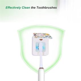 img 2 attached to Fairy Tale Toothbrush Holder: Clean Function, Power-Saving Lamp Beads, Travel Case, Rechargeable, Wall Mount for Bathroom