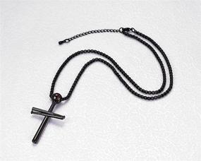 img 3 attached to 🏀 Rehoboth Baseball Bat Cross Pendant Necklace for Boy Men Women - Adjustable Stainless Steel Chain in Black, Gold, and Silver (22+2 inches)