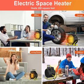 img 1 attached to 🔥 SEEYANG Space Heater: Portable 1500W Electric Garage Heater with 3 Modes, Fast Heat, Thermostat & Overheat Protection, Indoor Greenhouse Heaters