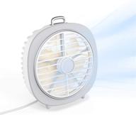 🌬️ sowmow usb desk fan: small, powerful, portable, and quiet - 3 speeds, 2 levels of lighting, rotatable mask - ideal for home, office, vehicles, outdoor travel (white) логотип