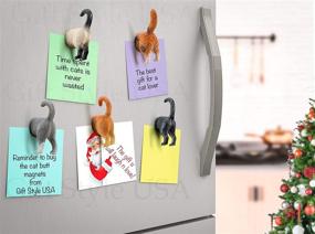 img 2 attached to 🐱 Quirky Cat Butt Refrigerator Magnets - Perfect Gift Set of 6 for Cat and Pet Lovers - Charming Home and Office Decoration