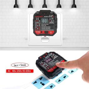 img 3 attached to 48-250V Voltage Display Outlet Tester with GFCI Circuit Polarity Voltage Detector - 7 Visual Indication for Home &amp; Professional Use