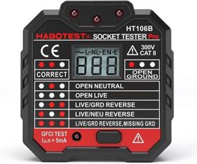 img 4 attached to 48-250V Voltage Display Outlet Tester with GFCI Circuit Polarity Voltage Detector - 7 Visual Indication for Home &amp; Professional Use