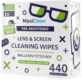 img 4 attached to MAXI CLEAN Lens Wipes - 440 Pre-moistened Eyeglass Cleaner Wipes - Ideal for Glasses, Laptop Screens, Binoculars, Optical Lenses, Watch Screens - European Made