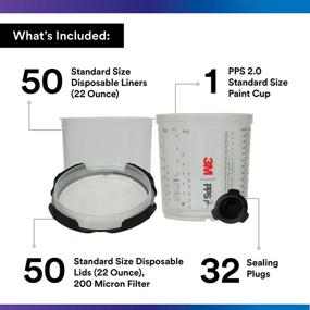 img 3 attached to 3M 26000 PPS 2.0 Spray Gun Cup Kit | Standard, 200-Micron Filter | 22 Ounces | Includes Lids and Liners