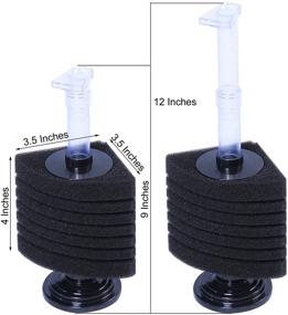 img 3 attached to 🐠 AQUANEAT Corner Sponge Filter for Nano Shrimp and Fish Tank Breeding