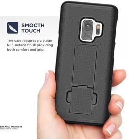 img 3 attached to 📱 DuraClip Encased Galaxy S9 Belt Clip Case - Slim Fit Holster Shell Combo with Rubberized Grip Finish for Samsung Galaxy S9 (Smooth Black)