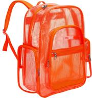 mggear 17 inch orange school backpack logo