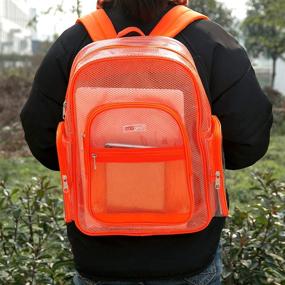img 3 attached to MGgear 17 Inch Orange School Backpack