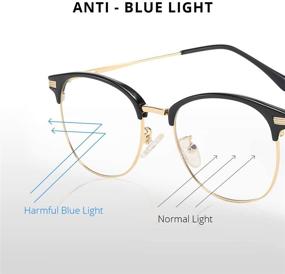 img 2 attached to SS SUNCHIRI Blue Light Blocking Glasses for Women and Men, Anti-Eyestrain Round Metal Frame Computer Lens Eyeglasses