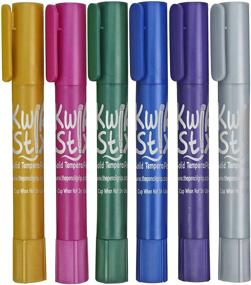 img 1 attached to Перевод на русский язык заголовка продукта: "Набор красок темперы Kwikstix Thin Stix Solid от The Pencil Grip, 24 штуки - быстро высыхающие краски для искусства, 12 классических, 6 неоновых, 6 металлик цветов - универсальное применение в ремеслах и художественных работах, 6 г".