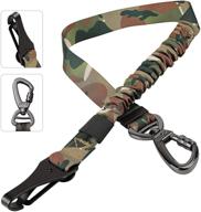 🐶 3-in-1 camo bungee dog car tether: heavy duty seatbelt, clip hook latch & buckle, swivel aluminum carabiner - updated pet safety belt harness for dogs logo