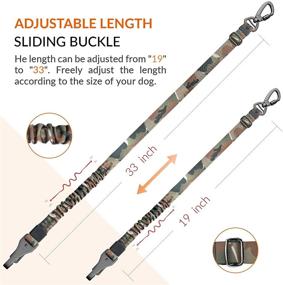 img 2 attached to 🐶 3-in-1 Camo Bungee Dog Car Tether: Heavy Duty Seatbelt, Clip Hook Latch & Buckle, Swivel Aluminum Carabiner - Updated Pet Safety Belt Harness for Dogs