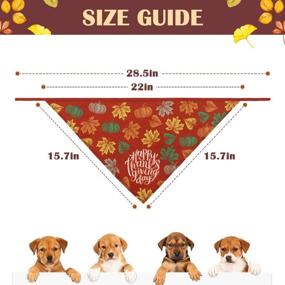 img 3 attached to 🐾 PAWCHIE Thanksgiving Dog Bandana 4 Pack: Maple Leaf, Pumpkin, Turkey Patterns for Festive Pets