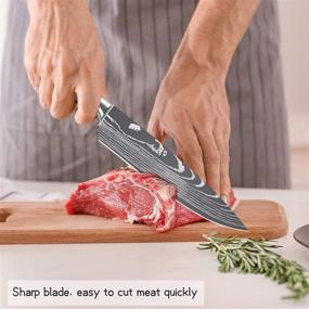 img 1 attached to 🔪 Soffiya 8 Inch Chef Knife: High Carbon Steel Pro Kitchen Chef's Knife for Effortless Cutting in Kitchen & Restaurant