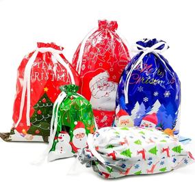 img 4 attached to Christmas Drawstring Assorted Wrapping Birthday