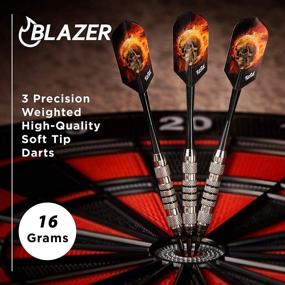 img 2 attached to 🎯 High-Performance Fat Cat Blazer Soft Tip Darts Set - Includes Travel/Storage Case, 16 Grams