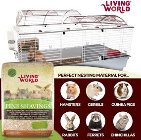 img 1 attached to 🐾 Premium 4-Cubic Feet Living World Pine Shavings: Top-Quality Bedding for Pets