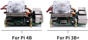 img 3 attached to Металлический корпус Raspberry Pi 4 с вентилятором и низким профилем охлаждения ЦП: Улучшенный корпус Raspberry Pi 4B с горизонтальным охладителем ICE Tower (серебристый)