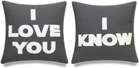 img 4 attached to ❤️ I Love You I Know Set: Embroidered Decorative Throw Pillow Covers for Couples, Bedroom, Wedding Gift - by EURASIA DECOR