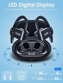 img 3 attached to 🎧 Беспроводные Bluetooth-наушники XLeader Sport3 Pro | HiFi Deep Bass | Зарядный футляр с LED-дисплеем | 6 пар насадок | Микрофон | USB-C | 48 часов работы | IPX7 водонепроницаемость | Наушники для бега, тренировок, фитнеса и зала.