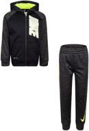 nike therma zip up two piece heather boys' clothing via clothing sets logo