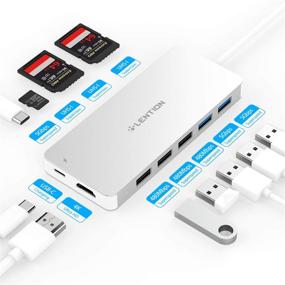 img 3 attached to 🔌 LENTION USB C Hub CB-C19: 3-Slot Card Reader, 4K HDMI, USB 3.0 & 2.0, Type C Data/Charging Compatible with MacBook Pro/Air, Surface - Silver (2021-2016 Models)! Stable & Certified Driver!