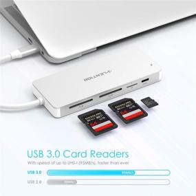 img 2 attached to 🔌 LENTION USB C Hub CB-C19: 3-Slot Card Reader, 4K HDMI, USB 3.0 & 2.0, Type C Data/Charging Compatible with MacBook Pro/Air, Surface - Silver (2021-2016 Models)! Stable & Certified Driver!