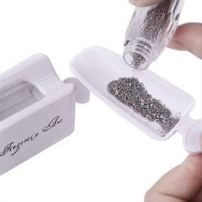img 3 attached to 🔁 Контейнер для переработки порошкового покрытия для ногтей Vanchief Nail Art: лоток 2 в 1 для переработки пайеток и блесток для ногтей, портативный ящик для хранения с кистью для удаления пыли.