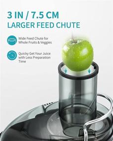 img 3 attached to 🍊 Ultrean Centrifugal Juicer: Powerful 800W Electric Juicer for Fruits & Vegetables, with Extra-wide 3" Feed Chute and Easy-to-Clean Big Mouth Design – BPA Free, 2 Speeds