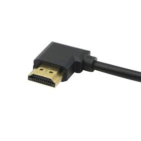 img 1 attached to 🔌 SinLoon Gold Plated High Speed 90 Degree Right HDMI Male to Left HDMI Male Adapter Cable with Ethernet, 3D and Audio Return Support (0.3M 2Pack LL-LL)