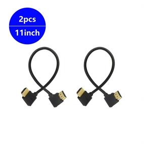 img 3 attached to 🔌 SinLoon Gold Plated High Speed 90 Degree Right HDMI Male to Left HDMI Male Adapter Cable with Ethernet, 3D and Audio Return Support (0.3M 2Pack LL-LL)