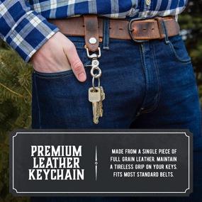 img 1 attached to 🔑 Streamline Your Style with Main Street Forge Men's Keychain Organizer