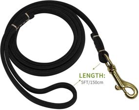 img 2 attached to 🐾 LUXACO Genuine Leather Dog Leash | 4/5/6 Feet | Water Resistant Full Grain Leather | Walking/Training Leash for Medium/Small Dogs | Black/Brown