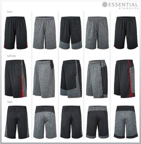 img 3 attached to Mens Basketball Shorts Athletic Pockets Sports & Fitness and Australian Rules Football