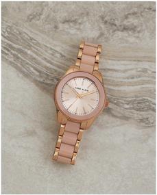 img 2 attached to 👑 Стильный смолистый браслетный часы для женщин от Anne Klein: время изящества