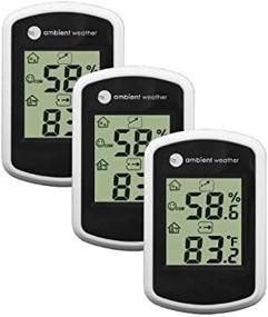 img 3 attached to Stay in Control of Indoor Climate: Ambient Weather WS-03-3 Compact Temperature and Humidity Monitor, 3 Pack